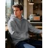 imageMAGCOMSEN Mens Fleece Lined Hoodies Fashion Casual Athletic Hoody Pullover Plain Sweatshirts with Kangaroo PocketLtgray