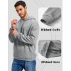imageMAGCOMSEN Mens Fleece Lined Hoodies Fashion Casual Athletic Hoody Pullover Plain Sweatshirts with Kangaroo PocketLtgray
