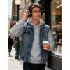 imageMAGCOMSEN Mens Fleece Lined Hoodies Fashion Casual Athletic Hoody Pullover Plain Sweatshirts with Kangaroo PocketLtgray
