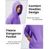 imageMAGCOMSEN Mens Fleece Lined Hoodies Fashion Casual Athletic Hoody Pullover Plain Sweatshirts with Kangaroo PocketLtpurple