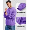 imageMAGCOMSEN Mens Fleece Lined Hoodies Fashion Casual Athletic Hoody Pullover Plain Sweatshirts with Kangaroo PocketLtpurple