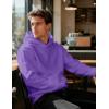 imageMAGCOMSEN Mens Fleece Lined Hoodies Fashion Casual Athletic Hoody Pullover Plain Sweatshirts with Kangaroo PocketLtpurple