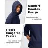 imageMAGCOMSEN Mens Fleece Lined Hoodies Fashion Casual Athletic Hoody Pullover Plain Sweatshirts with Kangaroo PocketNavy