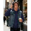 imageMAGCOMSEN Mens Fleece Lined Hoodies Fashion Casual Athletic Hoody Pullover Plain Sweatshirts with Kangaroo PocketNavy