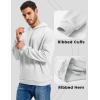 imageMAGCOMSEN Mens Fleece Lined Hoodies Fashion Casual Athletic Hoody Pullover Plain Sweatshirts with Kangaroo PocketWhite