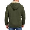 imageMAGCOMSEN Mens Hoodie Pullover Fleece Sweatshirts Heavyweight Sherpa Lined Thick Warm Winter Hoodies with Kangaroo PocketArmygreen