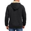 imageMAGCOMSEN Mens Hoodie Pullover Fleece Sweatshirts Heavyweight Sherpa Lined Thick Warm Winter Hoodies with Kangaroo PocketBlack