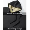 imageMAGCOMSEN Mens Hoodie Pullover Fleece Sweatshirts Heavyweight Sherpa Lined Thick Warm Winter Hoodies with Kangaroo PocketBlack