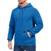 imageMAGCOMSEN Mens Hoodie Pullover Fleece Sweatshirts Heavyweight Sherpa Lined Thick Warm Winter Hoodies with Kangaroo PocketBluegreen