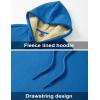 imageMAGCOMSEN Mens Hoodie Pullover Fleece Sweatshirts Heavyweight Sherpa Lined Thick Warm Winter Hoodies with Kangaroo PocketBluegreen