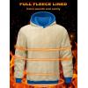 imageMAGCOMSEN Mens Hoodie Pullover Fleece Sweatshirts Heavyweight Sherpa Lined Thick Warm Winter Hoodies with Kangaroo PocketBluegreen