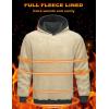 imageMAGCOMSEN Mens Hoodie Pullover Fleece Sweatshirts Heavyweight Sherpa Lined Thick Warm Winter Hoodies with Kangaroo PocketGray