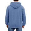 imageMAGCOMSEN Mens Hoodie Pullover Fleece Sweatshirts Heavyweight Sherpa Lined Thick Warm Winter Hoodies with Kangaroo PocketGrey Blue