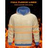 imageMAGCOMSEN Mens Hoodie Pullover Fleece Sweatshirts Heavyweight Sherpa Lined Thick Warm Winter Hoodies with Kangaroo PocketGrey Blue