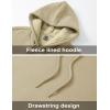imageMAGCOMSEN Mens Hoodie Pullover Fleece Sweatshirts Heavyweight Sherpa Lined Thick Warm Winter Hoodies with Kangaroo PocketKhaki