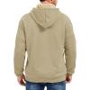 imageMAGCOMSEN Mens Hoodie Pullover Fleece Sweatshirts Heavyweight Sherpa Lined Thick Warm Winter Hoodies with Kangaroo PocketKhaki