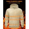 imageMAGCOMSEN Mens Hoodie Pullover Fleece Sweatshirts Heavyweight Sherpa Lined Thick Warm Winter Hoodies with Kangaroo PocketKhaki