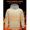 imageMAGCOMSEN Mens Hoodie Pullover Fleece Sweatshirts Heavyweight Sherpa Lined Thick Warm Winter Hoodies with Kangaroo PocketLight Gray
