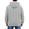 imageMAGCOMSEN Mens Hoodie Pullover Fleece Sweatshirts Heavyweight Sherpa Lined Thick Warm Winter Hoodies with Kangaroo PocketLight Gray