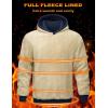 imageMAGCOMSEN Mens Hoodie Pullover Fleece Sweatshirts Heavyweight Sherpa Lined Thick Warm Winter Hoodies with Kangaroo PocketNavy