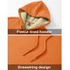 imageMAGCOMSEN Mens Hoodie Pullover Fleece Sweatshirts Heavyweight Sherpa Lined Thick Warm Winter Hoodies with Kangaroo PocketOrange