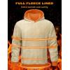 imageMAGCOMSEN Mens Hoodie Pullover Fleece Sweatshirts Heavyweight Sherpa Lined Thick Warm Winter Hoodies with Kangaroo PocketOrange