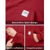 imageMAGCOMSEN Mens Hoodie Pullover Fleece Sweatshirts Heavyweight Sherpa Lined Thick Warm Winter Hoodies with Kangaroo PocketRed