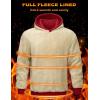 imageMAGCOMSEN Mens Hoodie Pullover Fleece Sweatshirts Heavyweight Sherpa Lined Thick Warm Winter Hoodies with Kangaroo PocketRed