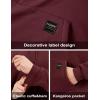 imageMAGCOMSEN Mens Hoodie Pullover Fleece Sweatshirts Heavyweight Sherpa Lined Thick Warm Winter Hoodies with Kangaroo PocketWinered