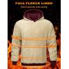 imageMAGCOMSEN Mens Hoodie Pullover Fleece Sweatshirts Heavyweight Sherpa Lined Thick Warm Winter Hoodies with Kangaroo PocketWinered