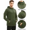 imageMAGCOMSEN Mens Hoodies Fleece Lined Casual Athletic Sweatshirts Pullover with Kangaroo PocketArmy Green