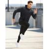 imageMAGCOMSEN Mens Hoodies Fleece Lined Casual Athletic Sweatshirts Pullover with Kangaroo PocketBlack