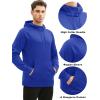 imageMAGCOMSEN Mens Hoodies Fleece Lined Casual Athletic Sweatshirts Pullover with Kangaroo PocketBright Blue