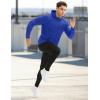 imageMAGCOMSEN Mens Hoodies Fleece Lined Casual Athletic Sweatshirts Pullover with Kangaroo PocketBright Blue