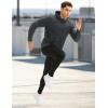 imageMAGCOMSEN Mens Hoodies Fleece Lined Casual Athletic Sweatshirts Pullover with Kangaroo PocketDark Grey