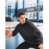 imageMAGCOMSEN Mens Hoodies Fleece Lined Casual Athletic Sweatshirts Pullover with Kangaroo PocketDark Grey