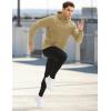imageMAGCOMSEN Mens Hoodies Fleece Lined Casual Athletic Sweatshirts Pullover with Kangaroo PocketKhaki