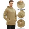 imageMAGCOMSEN Mens Hoodies Fleece Lined Casual Athletic Sweatshirts Pullover with Kangaroo PocketKhaki