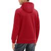 imageMAGCOMSEN Mens Hoodies Fleece Lined Casual Athletic Sweatshirts Pullover with Kangaroo PocketRed