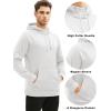 imageMAGCOMSEN Mens Hoodies Fleece Lined Casual Athletic Sweatshirts Pullover with Kangaroo PocketWhite