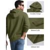 imageMAGCOMSEN Mens Hoodies Fleece Lined Sweatshirts Drawstring Casual Workout Midweight Pullover With Kangaroo PocketArmygreen