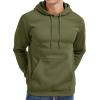 imageMAGCOMSEN Mens Hoodies Fleece Lined Sweatshirts Drawstring Casual Workout Midweight Pullover With Kangaroo PocketArmygreen