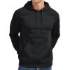 imageMAGCOMSEN Mens Hoodies Fleece Lined Sweatshirts Drawstring Casual Workout Midweight Pullover With Kangaroo PocketBlack
