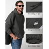 imageMAGCOMSEN Mens Hoodies Fleece Lined Sweatshirts Drawstring Casual Workout Midweight Pullover With Kangaroo PocketGray
