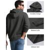 imageMAGCOMSEN Mens Hoodies Fleece Lined Sweatshirts Drawstring Casual Workout Midweight Pullover With Kangaroo PocketGray