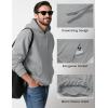 imageMAGCOMSEN Mens Hoodies Fleece Lined Sweatshirts Drawstring Casual Workout Midweight Pullover With Kangaroo PocketLightgray