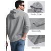 imageMAGCOMSEN Mens Hoodies Fleece Lined Sweatshirts Drawstring Casual Workout Midweight Pullover With Kangaroo PocketLightgray