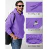 imageMAGCOMSEN Mens Hoodies Fleece Lined Sweatshirts Drawstring Casual Workout Midweight Pullover With Kangaroo PocketLightpurple