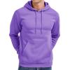 imageMAGCOMSEN Mens Hoodies Fleece Lined Sweatshirts Drawstring Casual Workout Midweight Pullover With Kangaroo PocketLightpurple