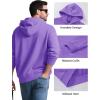 imageMAGCOMSEN Mens Hoodies Fleece Lined Sweatshirts Drawstring Casual Workout Midweight Pullover With Kangaroo PocketLightpurple